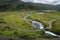 Scenic landscape of the Hardangervidda National Park in central southern Norway