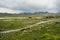 Scenic landscape of the Hardangervidda National Park located in central southern Norway