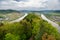 Scenic landscape image of a bend in Moselle river, Germany