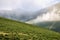 Scenic landscape in Iraty mountains in summertime, basque country, france