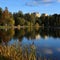 Scenic Landscape from Lake Valkeinen, Kuopio Finland during Early Fall / Autumn