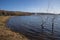 Scenic landscape at lake Vico in Lazio, Italy