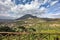 Scenic landscape with Mount Taburno seen from Montesarchio, Campania, Italy