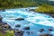 Scenic landscape with mountain river