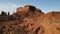 Scenic landscape near the Oljatoâ€“Monument Valley. Aerial view, from above, drone shooting. Arizona - Utah border