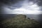 Scenic landscape of Pembrokeshire coast, Uk.Cliff head cutting i