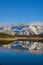 Scenic Landscape Reflection in Springtime of the Tetons in Jackson Lake