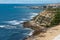 Scenic landscape of the sea coast in the village of Ericeira, Portugal