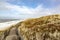 Scenic landscape in Sylt with ocean, dune and empty beach