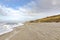 Scenic landscape in Sylt with ocean, dune and empty beach
