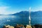 Scenic and landscape of Vevey at Geneva lake in Switzerland