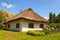 Scenic landscape view of ancient clay house in Pereyaslav-Khmelnitsky Museum of Folk Architecture and Life