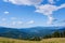 Scenic landscape view from a mountaintop in north eastern Washington state, USA