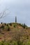 Scenic landscape view of Murray\\\'s Monument, a stone obelisk in rural Dumfries