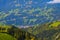 Scenic Landscape view of the valley and the town of Zell am Ziller from Garlos road Austria