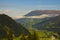 Scenic Landscape view of the valley and the town of Zell am Ziller from Hainzenberg Austria