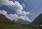 Scenic landscape in Zojila pass in Jammu and Kashmir, India