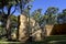 Scenic light post and brick stairway in Neil Hawkins Park in Joondalup