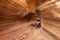 Scenic limestone canyon, Barranco de las Vacas in Gran Canaria, Canary islands Spain.