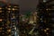 Scenic long exposure night downtown San Diego vista at night, California