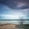 Scenic long exposure of the seascape