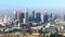 Scenic Los Angeles skyline panorama, Aerial downtown at day scene 4K California