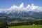 scenic lush green alpine landscape of the Schladming-Dachstein region in Austria (Styria)