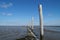 scenic maritime panorama of the wadden sea in Norderney island in the North Sea in Germany