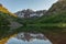 Scenic Maroon Bells Reflection Landscape in Summer