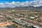 Scenic McDowell Mountains from above freeway in Scottsdale, Arizona