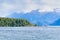 Scenic moody Lake Manapouri
