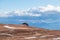 Scenic morning view after sunrise on summit cross of mountain peak Grosser Sauofen, Saualpe, Lavanttal Alps, Austria