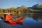 Scenic Mountain Lake Boats
