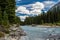 Scenic Mountain views of the Kootenay River, Kootenay National Park