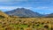 Scenic mountains in Ashburton Lakes region in New Zealand