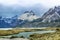 Scenic mountains torres del Paine in Patagonia