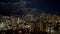 Scenic night aerial panoramic Waikiki Beach vista at night, Honolulu, Oahu