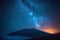 Scenic night sky view captures the enchanting beauty of darkness