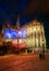 Scenic nightscape of St. Elisabeth cathedral in Kosice, Slovakia