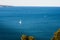 Scenic ocean panorama, sailing boats, Sydney North.