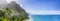 Scenic ocean paradise panorama background