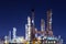 Scenic of oil refinery plant Industry at night