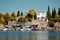 Scenic in the old harbor of Spetses island