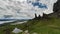 Scenic Old Man of Storr in the Isle Of Skye Time Lapse