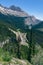 Scenic overlook known as The Bend along the Icefields Parkway from Banff National Park to Jasper