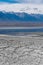 Scenic Owens lake and salt flats landscape in California