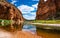 Scenic panorama of Glen Helen gorge in West MacDonnell National Park in central outback Australia