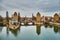 Scenic panorama of historical center of Strasbourg, France