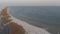 Scenic panorama of the long sandy island.