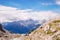 Scenic panorama on mountains of the Dolomites